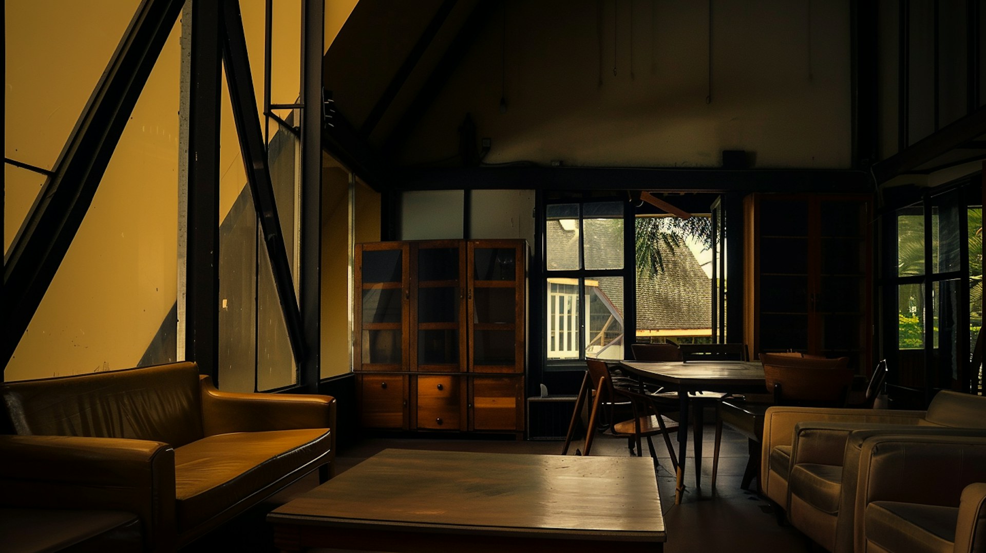 The Gallery — dark walls with bronze sconces, seating for fourteen